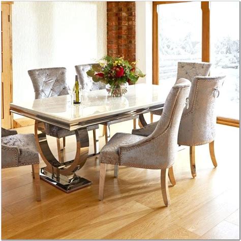 6 Person Round Glass Dining Table