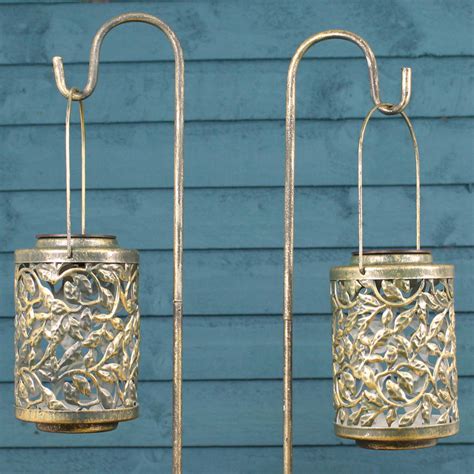 Set Of Two Solar Verdigris Garden Lanterns By Garden Selections | notonthehighstreet.com