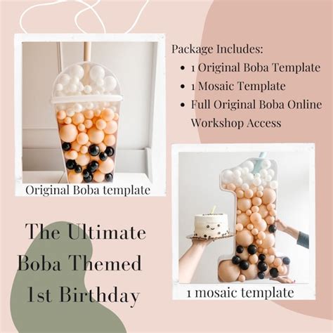 First Boba Party Package Boba Party Ideas Bubble Tea Party - Etsy