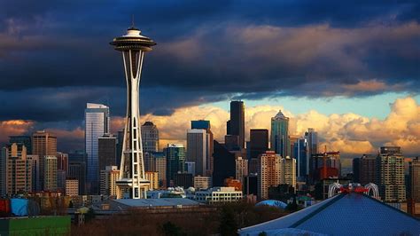 5160x2160px | free download | HD wallpaper: seattle, cityscape, skyline ...