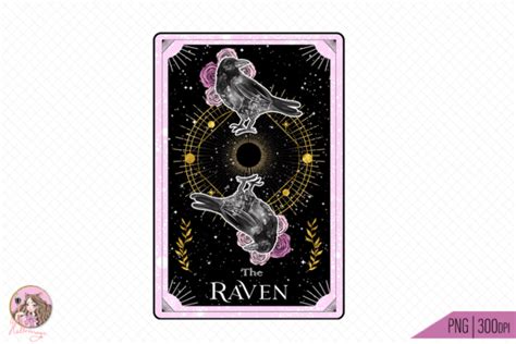 The Raven Tarot Card Graphic by Hello Magic · Creative Fabrica