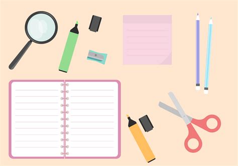 School Supplies Vector - Download Free Vector Art, Stock Graphics & Images