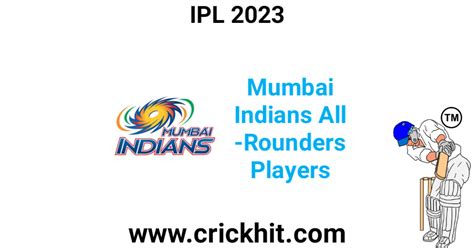 Mumbai Indians All-Rounders IPL 2024 - Crickhit