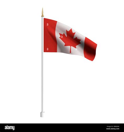 Vector realistic Canada Flag. 3D waving flag textile. Template for products, advertizing ...