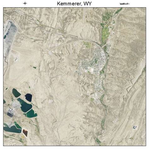 Aerial Photography Map of Kemmerer, WY Wyoming