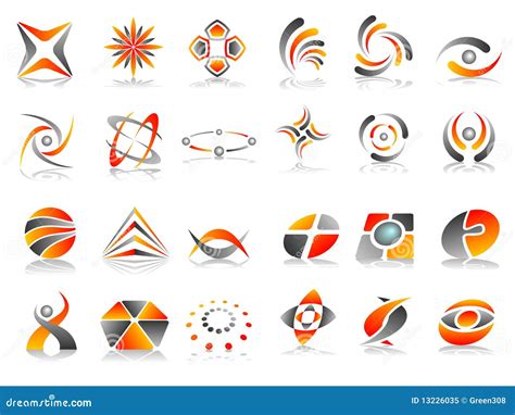 Abstract Logo Icon Design Set Stock Vector - Illustration of color, lips: 13226035