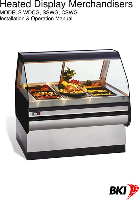 Bakers Pride Oven Heated Display Merchandisers Cswg Users Manual WDCGom