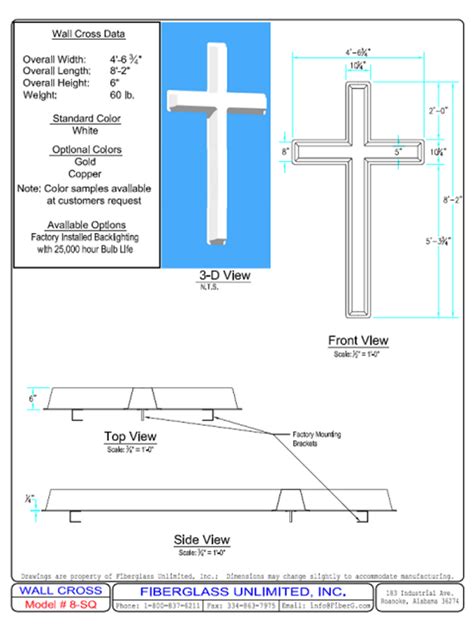 Proper Dimensions Of A Cross