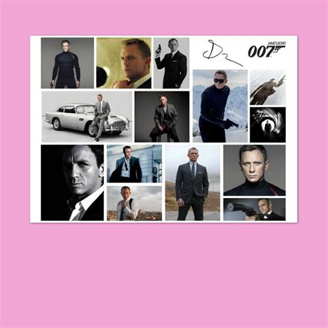 PREMIUM James Bond Poster Daniel Craig Signed HD Exclusive Poster Wall ...