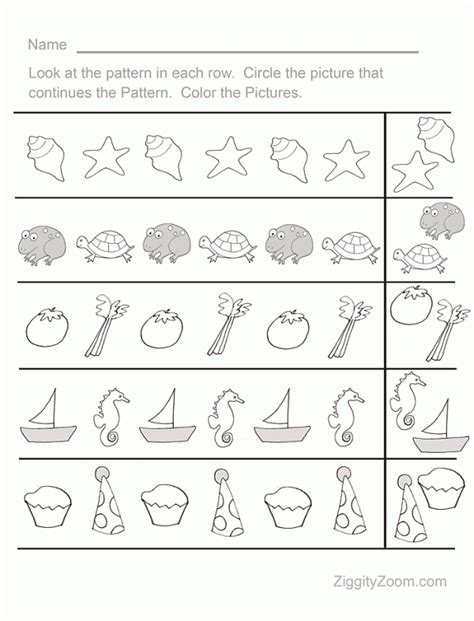 Pattern Sequence Worksheet - | Sequencing worksheets, Pattern worksheet ...