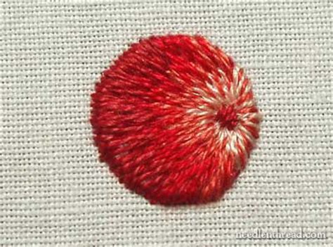 Long and Short Stitch Shading Lesson 4: Circles, Flat and Round – NeedlenThread.com