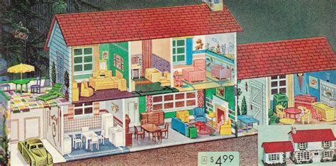 Vintage Toys and Pastimes: 1960's TIN DOLL HOUSE