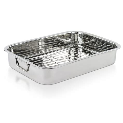 Imperial Home 16" Stainless Steel Heavy Duty Roasting Pan with Rack ...