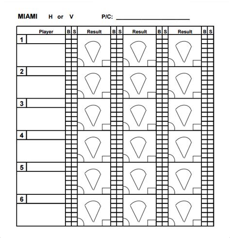 Free Printable Baseball Pitching Charts - Printable Templates