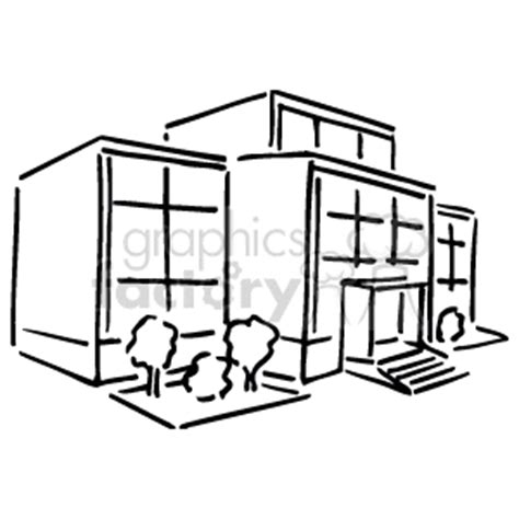 Office Building Clipart Black And White 59 094 black and white building ...