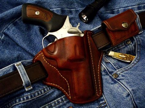 ETW Holsters Ruger GP100 OWB, GP100 Custom Holster, Ruger GP100 Leather Paddle Holster, GP100 ...