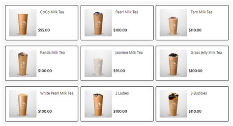 Coco Milk Tea Menu & Price in Philippines 2023 [Update]