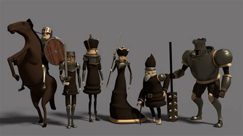 ArtStation - Simple Chess Characters, Cem Anacali