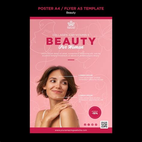 Premium PSD | Beauty poster template