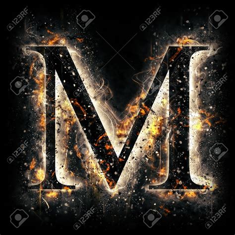 Fire Letter M Stock Photo Picture And Royalty Free Image Image | My XXX Hot Girl