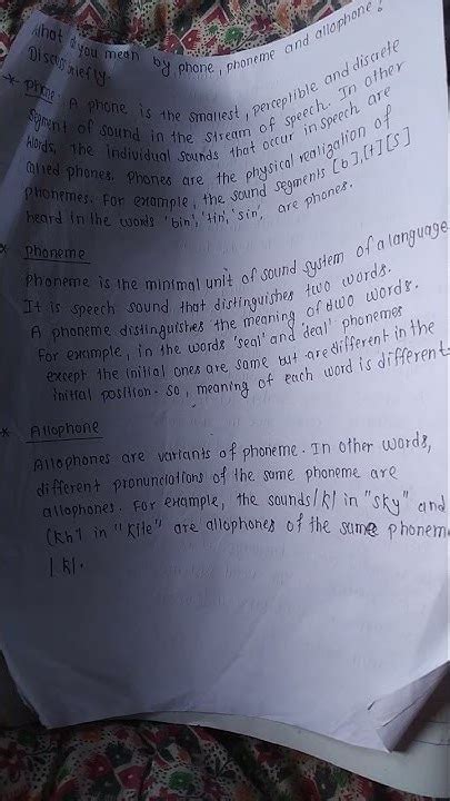 DEFINE PHONE,PHONEME AND ALLOPHONE #LINGUISTICS #ENGLISH #B_ED K2babu - YouTube