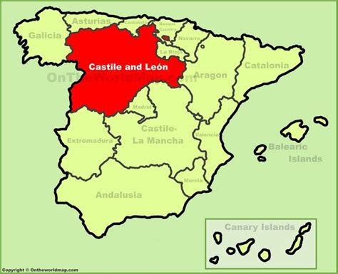 Castile and León location on the Spain map | Map of spain, Map, Ibiza ...