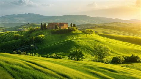 Tuscany Wallpaper - Rolling hills, Lush green, Nature #16282