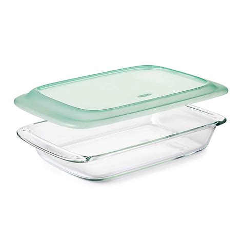 OXO Good Grips Freezer-to-Oven Safe 3 Qt Glass Baking Dish with Lid, 9 ...