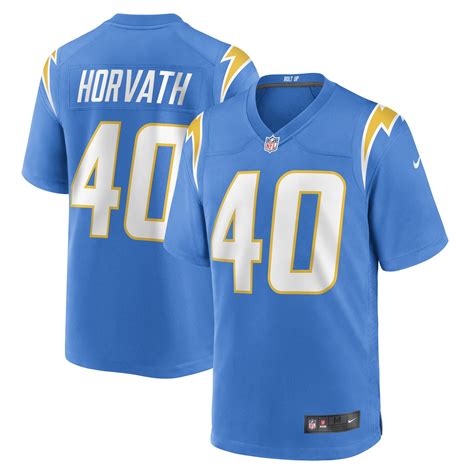 Men's Los Angeles Chargers Zander Horvath Nike Powder Blue Game Player ...