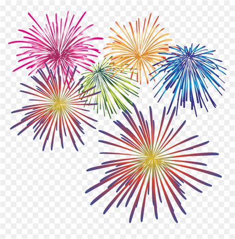 New Year Fireworks Clipart, HD Png Download - vhv