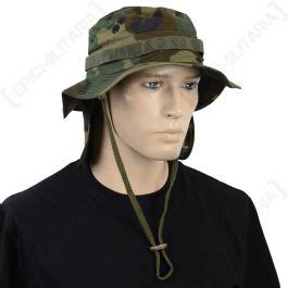 British Woodland Camo Rip Stop Boonie Hat with Neck Flap - Epic Militaria