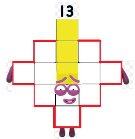 Numberblocks 13 (centered Square) by smutis on DeviantArt