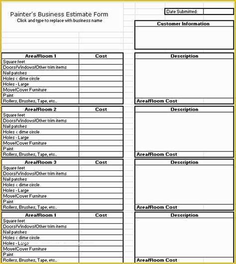 Free Painting Proposal Template Download Of Printable Blank Bid Proposal forms ...