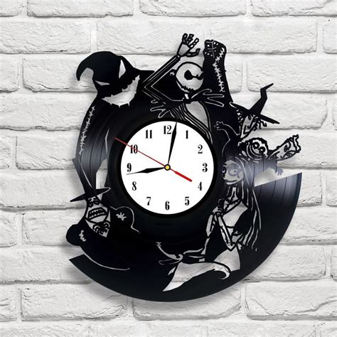 The Nightmare Before Christmas- 3 vinyl record clock | Nightmare before christmas clock, Sally ...