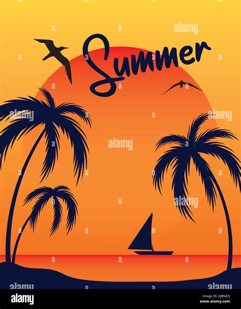 Tropical Summer vacation, Summer template Stock Vector Image & Art - Alamy