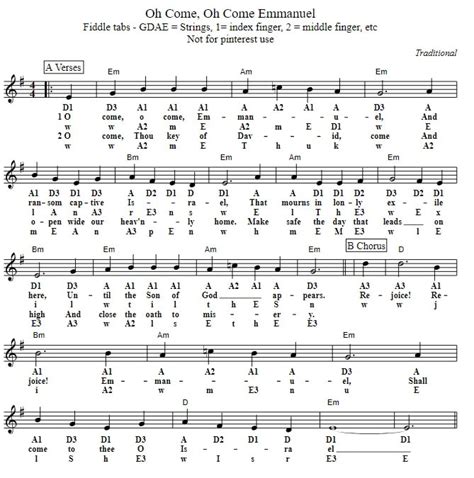 O Come O Come Emmanuel Chords