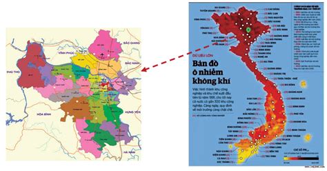 District map of Hanoi and air pollution map of Vietnam | Download Scientific Diagram