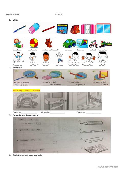 Review Unit 1,2,3- Family and Friend…: English ESL worksheets pdf & doc