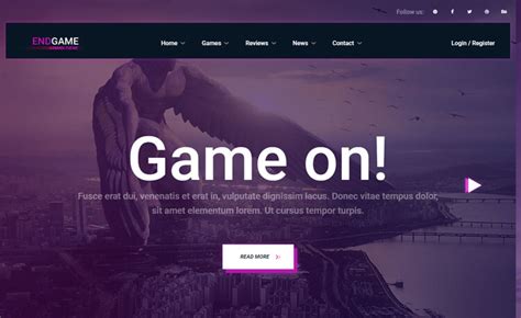 EndGame - Free Bootstrap 4 HTML5 Gaming Website Template - ThemeWagon