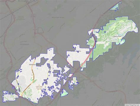 Map of Vestavia Hills city - Thong Thai Real