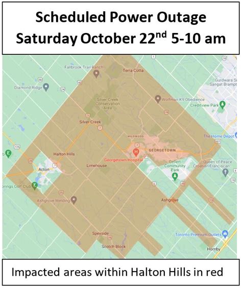 Notice of Planned Power Outage - Halton Hills Hydro