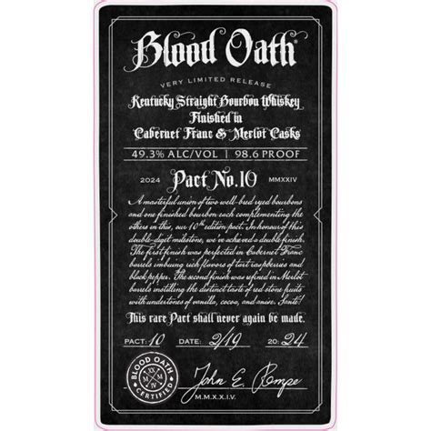 Blood Oath Pact No. 10 Straight Bourbon | Buy Online - HuntBourbon.com