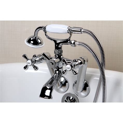 Kingston Brass Aqua Vintage Two Handle Wall Mount Clawfoot Tub Faucet ...