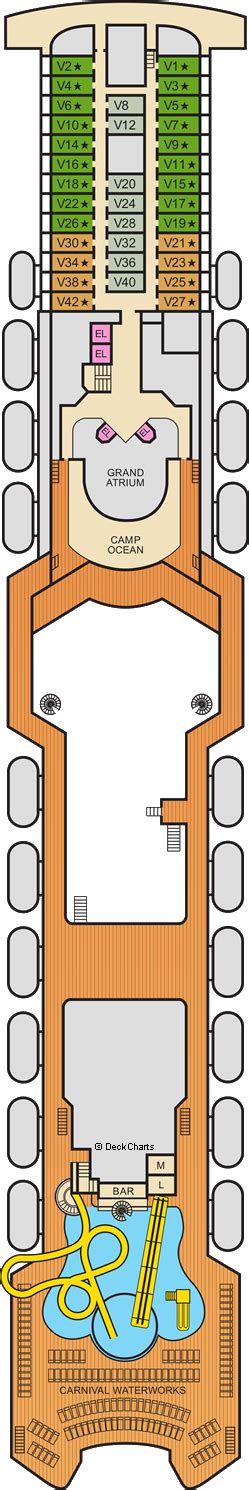 Carnival Ecstasy Deck Plans: Ship Layout, Staterooms & Map - Cruise Critic