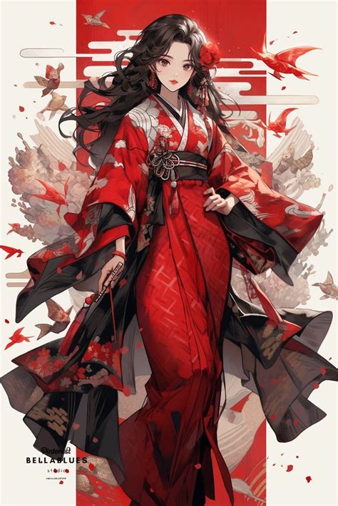 "Elegant Anime Kimono Art: Timeless Beauty" | Anime kimono, Pretty kimonos, Kimono anime