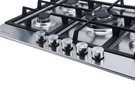 70cm 5 burner stainless steel gas hob - Millar Limited