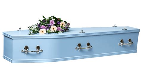 blue-colour-traditional-coffin - Cardboard Coffin Company