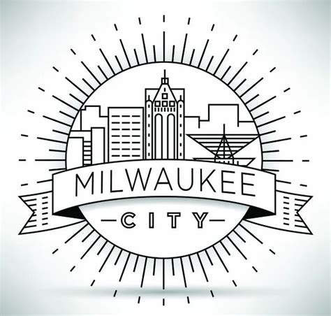 Milwaukee Wisconsin city skyline silhouette — Stock Vector © Yurkaimmortal #22824726