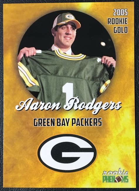 2005 Rookie Phenoms Aaron Rodgers Rookie Gold Custom Card - Etsy New Zealand