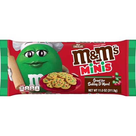 M&M'S MINIS, Christmas Candy, Milk Chocolate, Baking Bits Candies, 11 ...